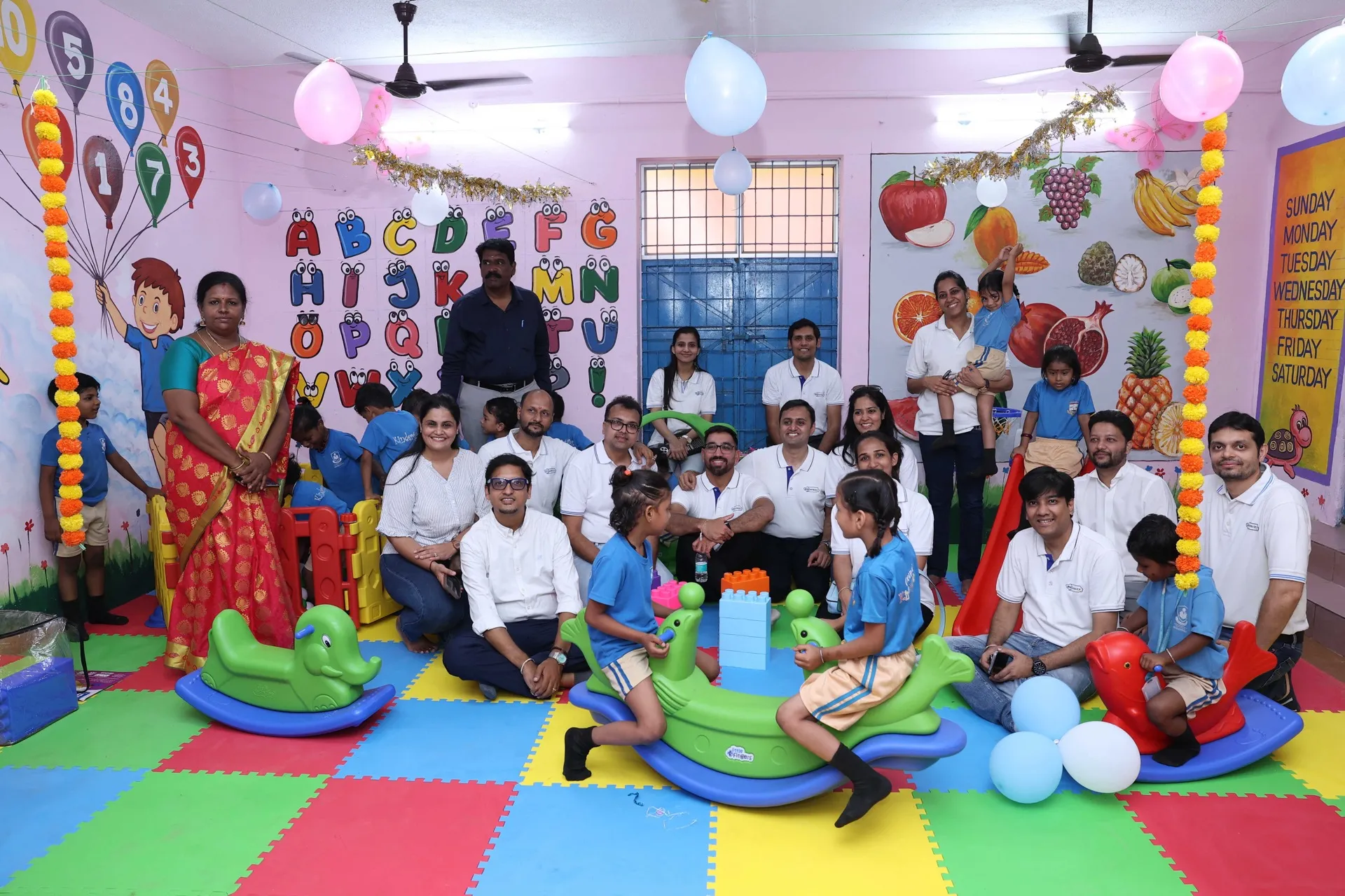 Indoor play area for kindergarten students