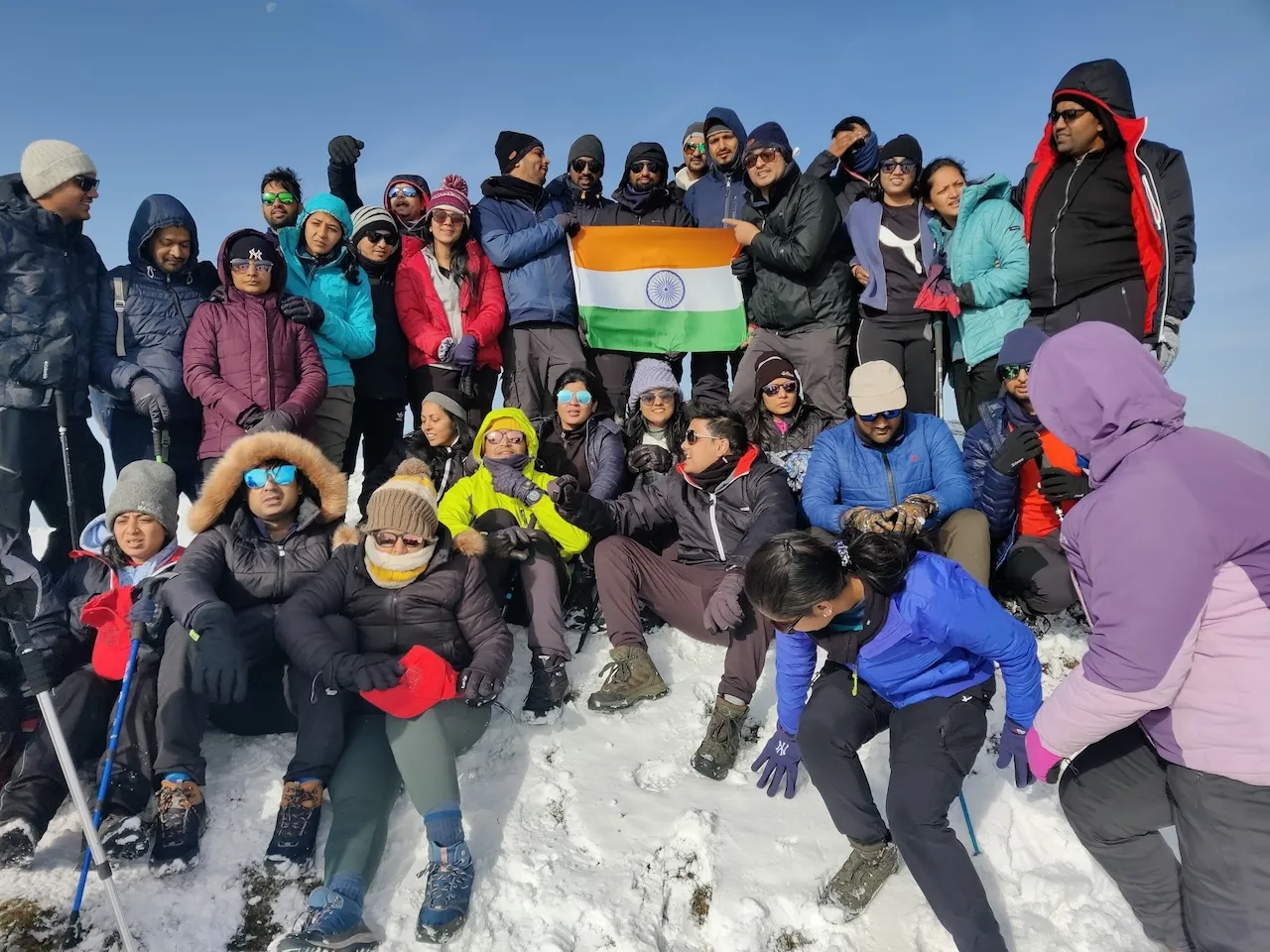 Volunteers and students together